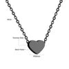 Fashion Collier Simple Heart Girls Pendant Necklace Small Love Shape Stainless Steel Hearts Clavicle Choker Jewelry