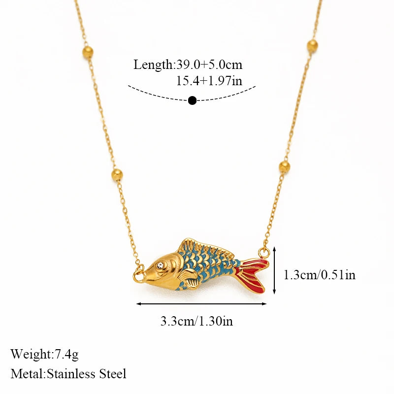 Trendy 316L Stainless Steel Gold Color Flower Floral Pendant Necklace For Women Daily Wear Exquisite Collar Neck Chain Jewelry