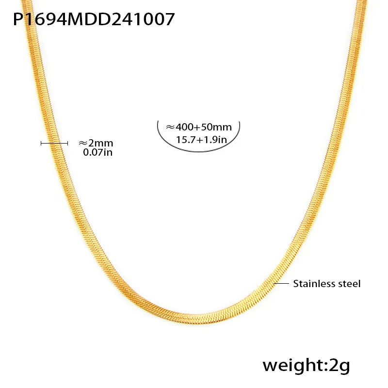 Premium Stainless Steel Long Necklace Trendy Pig Nose Style Y Shape Drop Pendant Waterproof Necklace for Women Girls Jewelry