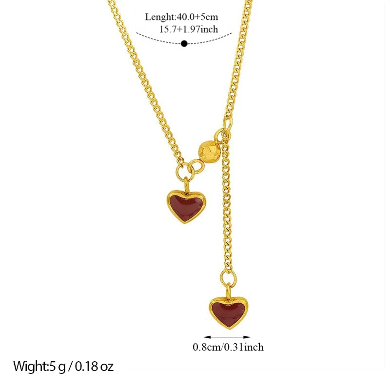 Trendy 316L Stainless Steel Gold Color Flower Floral Pendant Necklace For Women Daily Wear Exquisite Collar Neck Chain Jewelry