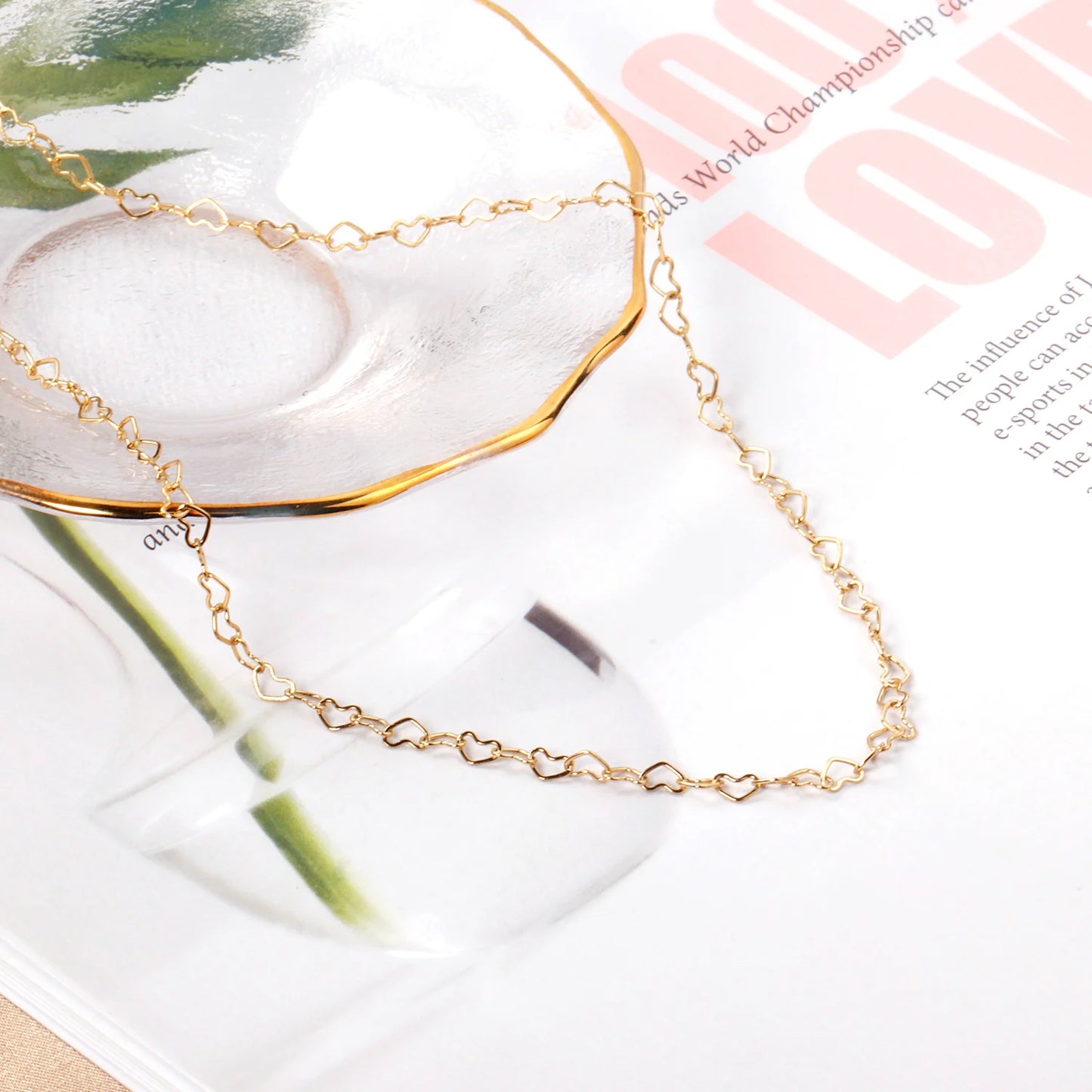 Fashion Collier Simple Heart Girls Pendant Necklace Small Love Shape Stainless Steel Hearts Clavicle Choker Jewelry