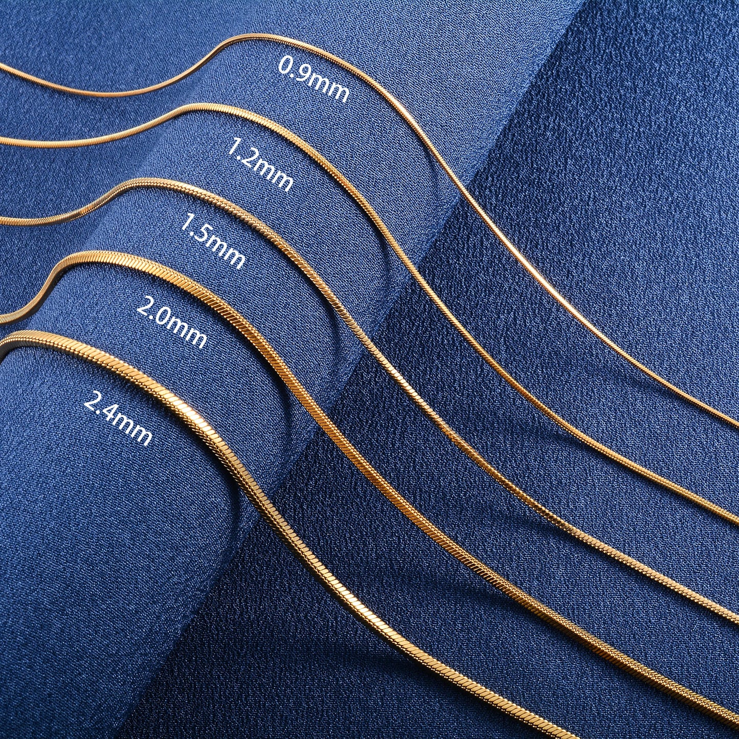 Stainless Steel Square Snake Chain Long Necklace for Women Men Choker on the Neck Collar Gold/Silver Color Jewelry Accessories