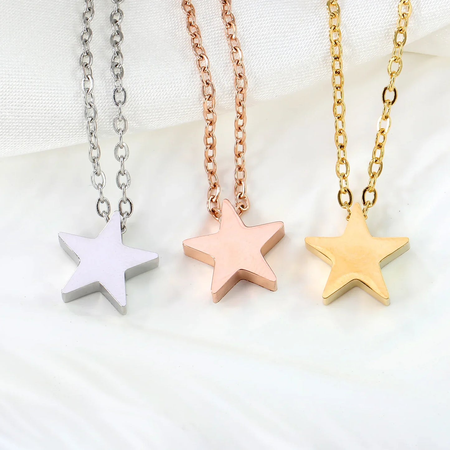 Fashion Collier Simple Heart Girls Pendant Necklace Small Love Shape Stainless Steel Hearts Clavicle Choker Jewelry