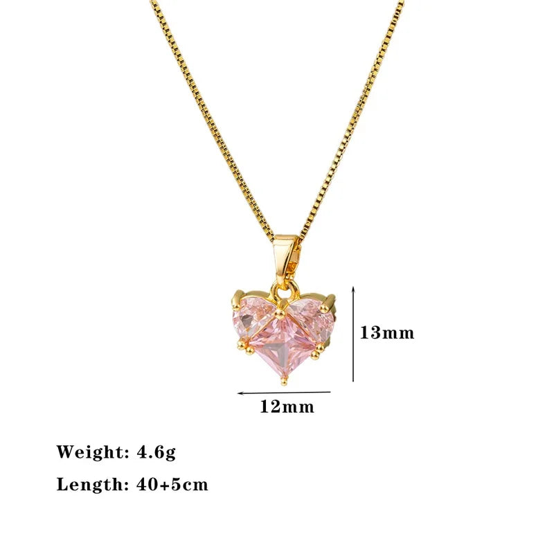 Trendy 316L Stainless Steel Gold Color Flower Floral Pendant Necklace For Women Daily Wear Exquisite Collar Neck Chain Jewelry