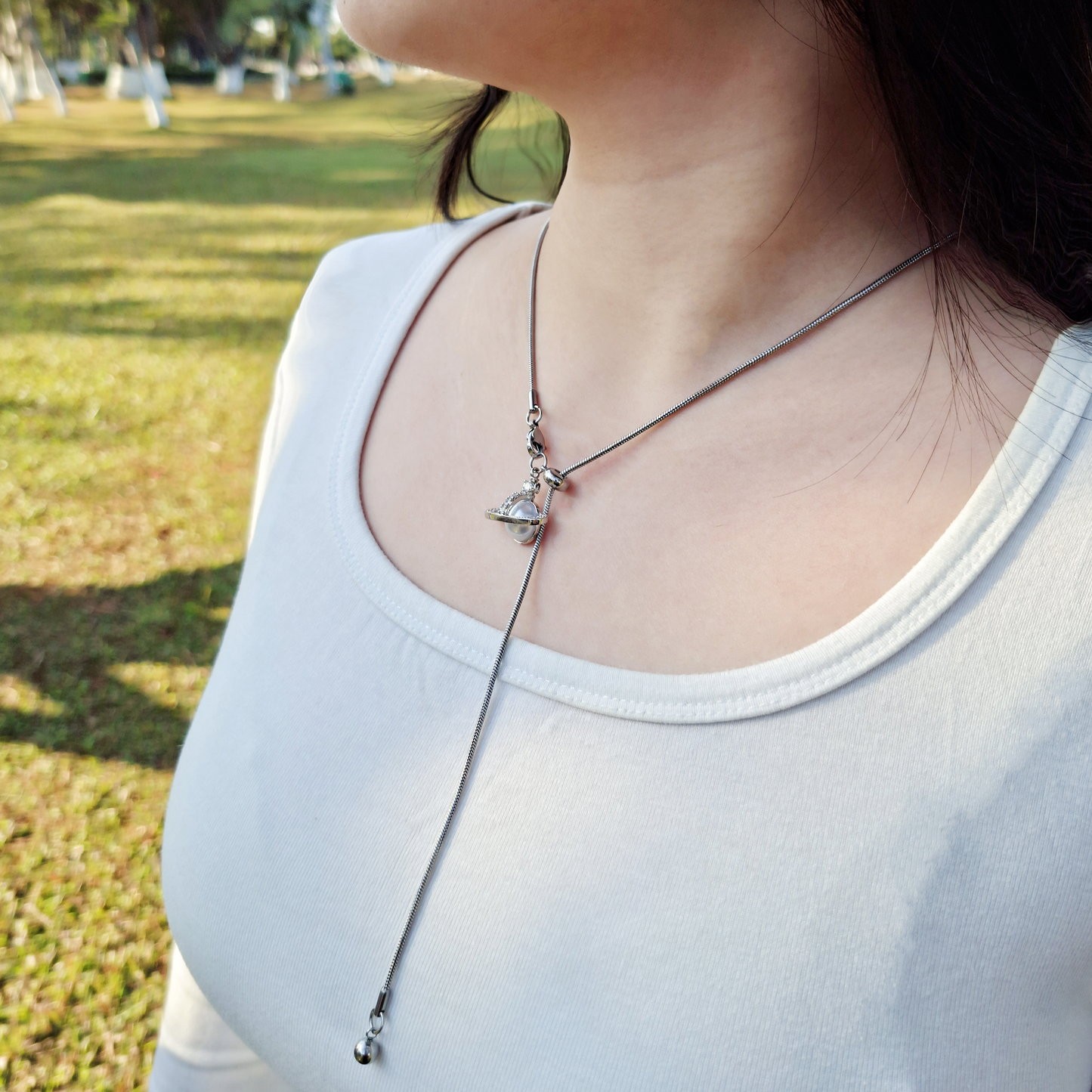Minimalist Stainless Steel Costume Necklace – The Perfect Layer for Fall & Winter