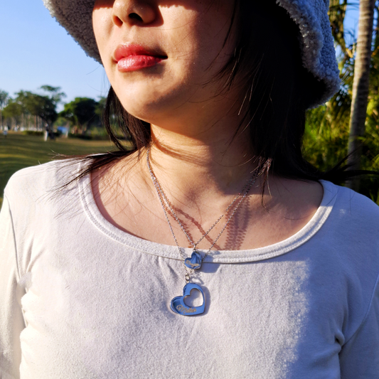 Minimalist Stainless Steel Necklace Set for Mother and Daughter – The Perfect Fashion Jewelry for Gift